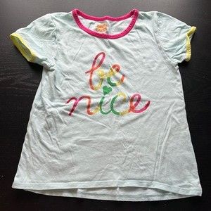 Harper Canyon Rainbow Be Nice Girl's T-Shirt Size S (7/8)